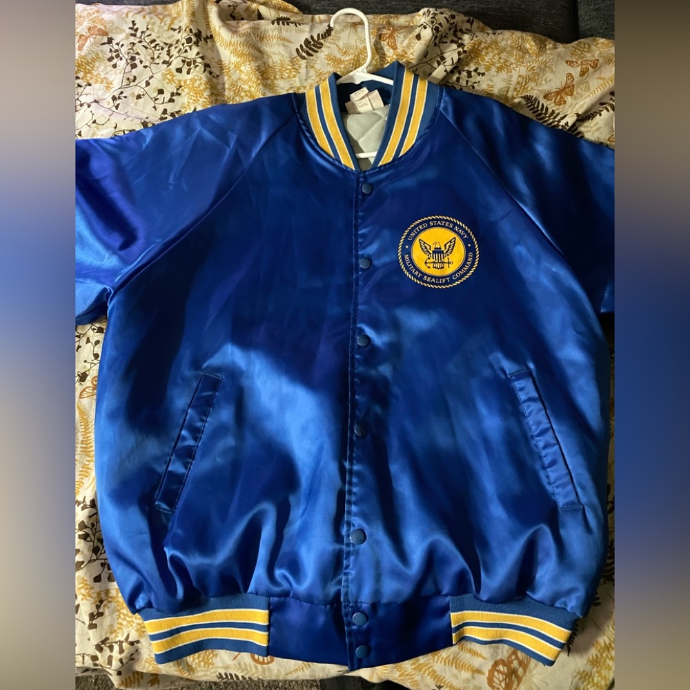 Vintage Hartwell Navy Satin Blue Jacket